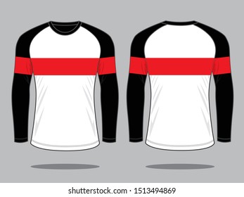 Long Sleeve T-shirt Design Vector
(White / Black / Red)