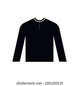 Long sleeve t-shirt with metal zipper pull.