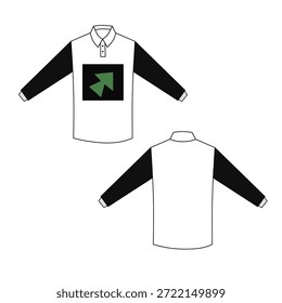 Camiseta de manga larga modelo Vector Imagen 