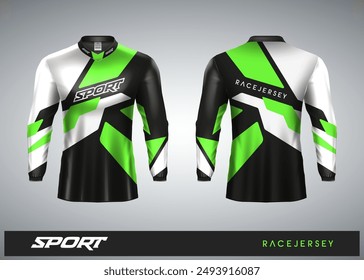 Diseño abstracto de la camiseta de manga larga de los deportes de carreras para la raza, el fútbol, el juego, el motocross, el ciclismo