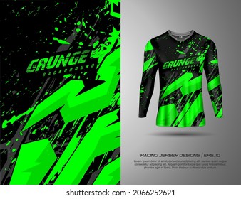 Long Sleeve Tshirt Sport Grunge Background For Extreme Jersey Team, Racing, Cycling, Football, Motocross, Gaming, Backdrop, Wallpaper.