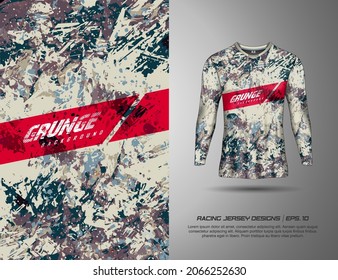 Long Sleeve Tshirt Sport Grunge Background For Extreme Jersey Team, Racing, Cycling, Football, Motocross, Gaming, Backdrop, Wallpaper.