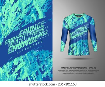 Long sleeve Tshirt sport grunge background for extreme jersey team, racing, cycling, football, motocross, gaming, backdrop, wallpaper.