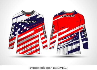 Long sleeve t-shirt sport motorcycle, motocross jersey.