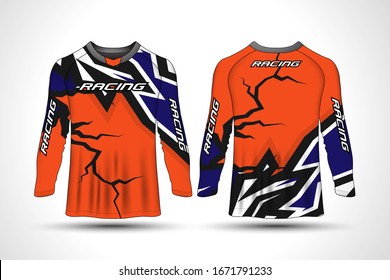Long sleeve t-shirt sport motorcycle, motocross jersey.