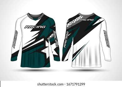 Long sleeve t-shirt sport motorcycle, motocross jersey.