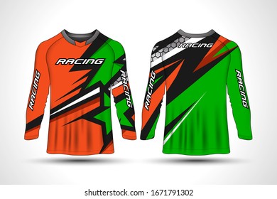 Long sleeve t-shirt sport motorcycle, motocross jersey.