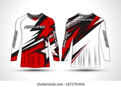 Long sleeve t-shirt sport motorcycle, motocross jersey.