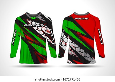 Long sleeve t-shirt sport motorcycle, motocross jersey.