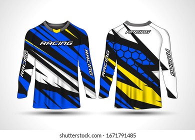 Long Sleeve Tshirt Sport Motorcycle Motocross Stock Vector (Royalty ...