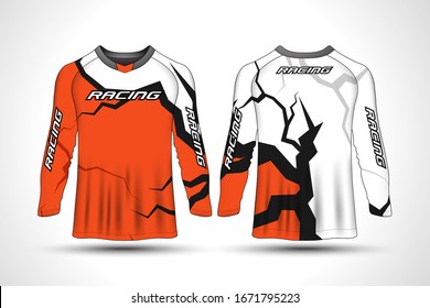 Long Sleeve Tshirt Sport Motorcycle Motocross Stock Vector (Royalty ...