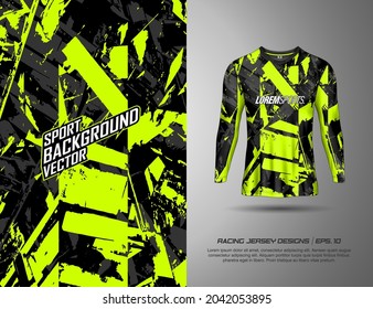 Long sleeve tshirt sports design for racing, jersey, cycling, football, gaming, motocross