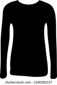 Long sleeve t-shirt symbol simple silhouette icon on background.eps
