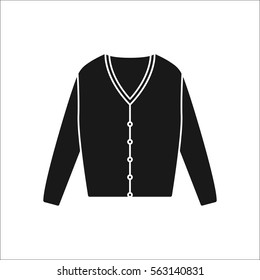 Long sleeve t-shirt symbol simple silhouette icon on background