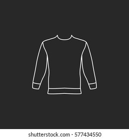 Long sleeve t-shirt symbol simple line icon on background