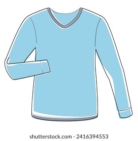 Men’s Long sleeve underwear	vector illustration
