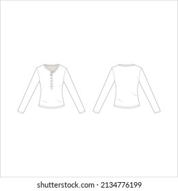 long sleeve women's tops with buttons, full sleeve t-shirt sketches,  ladies full sleeve shirt