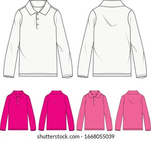 Long sleeved polo shirts for women
