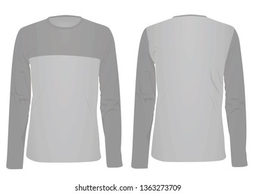 Long sleeved t shirt. vector