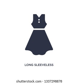 long sleeveless dress isolated icon. Simple element illustration from clothes concept. long sleeveless dress editable logo symbol design on white background. Can be use for web and mobile.