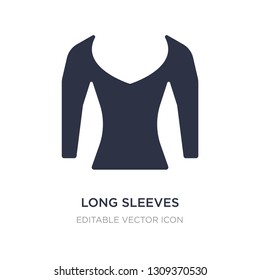 long sleeves icon on white background. Simple element illustration from Fashion concept. long sleeves icon symbol design.
