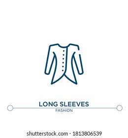 long sleeves outline vector icon. simple element illustration. long sleeves outline icon from editable fashion concept. can be used for web and mobile
