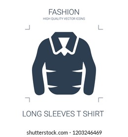 long sleeves t shirt icon. high quality filled long sleeves t shirt icon on white background. from fashion collection flat trendy vector long sleeves t shirt symbol. use for web and mobile