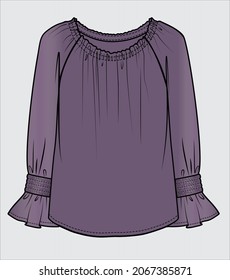 LONG SLEEVES WOVEN TOP FOR WOMEN AND GIRLS