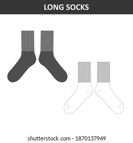Long Socks Black and White for Commercial Use