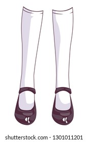long socks and shoes