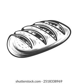 
long sourdough bread vector design
