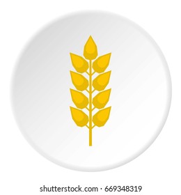 Long spica icon in flat circle isolated on white vector illustration for web