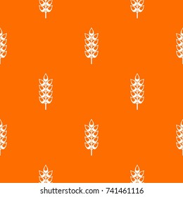 Long spica pattern repeat seamless in orange color for any design. Vector geometric illustration