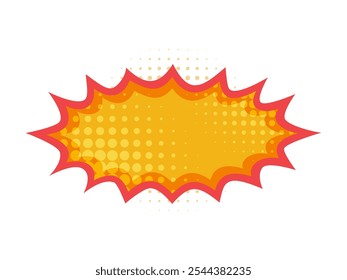 A long spiky speech bubble. isolated Vector Illustration