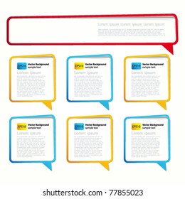 Long and square sticker in the form of an empty frame for your text.