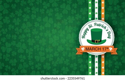 Long St Patricks Day Irish Flag Banner Emblem 2