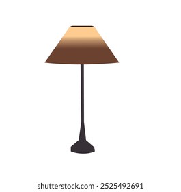 long stand table lamp isolate on white