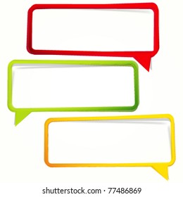 Long stickers in the form of an empty frame for your text.