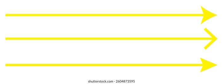 Long straight black arrows. A set of direction indicators up, down or right, left. Isolated vector illustration on white background.