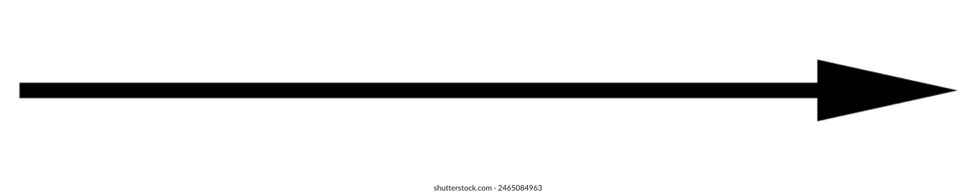 Long straight forward arrow vector icon