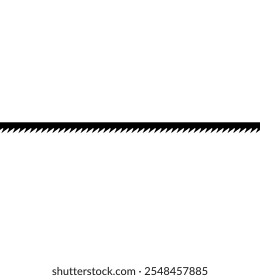 Long straight saw blade. Vector isolated illustration on white background.	