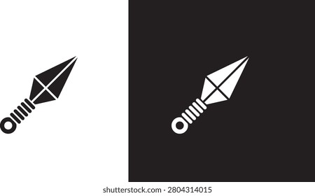 Long sword or claymore blade flat icon for games and websites	
