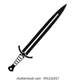 Long sword icon. Simple illustration of long sword vector icon for web