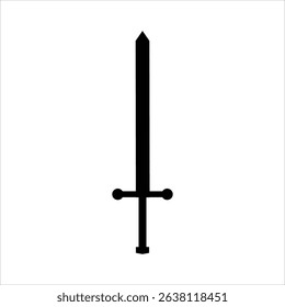 Long sword. Pictogram. Iconic illustration.