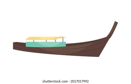 bote de cola larga sobre fondo blanco