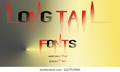 Long tail with grain black and white fonts
