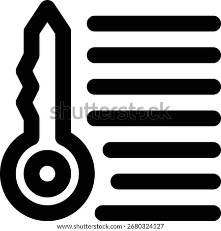 Long Tail, Keywords, Longer Keywords Outline Icon