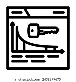 long tail keywords seo line icon vector. long tail keywords seo sign. isolated contour symbol black illustration