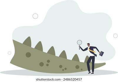 Long tail marketing selling product in niche market, SEO strategy or marketing strategy to focus on specific keywords concept.flat design.illustration with people.