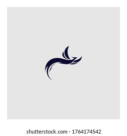 long tail phoenix silhouette logo